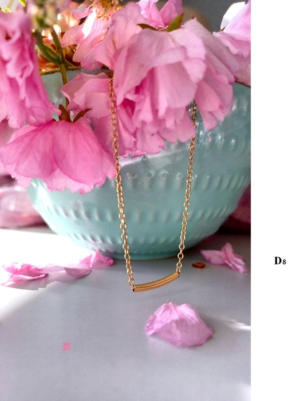 New 14 k gold filled tube with solid sterling silverchain bracelet